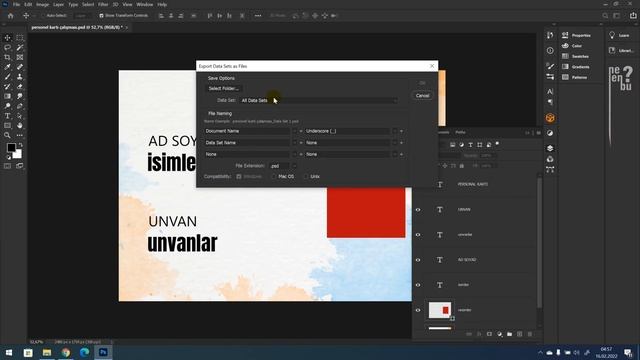 Excelden Photoshop'a Veri Tanımlama Yoluyla Personel Kartı Oluşturma - Photoshop Dersleri смотреть онлайн