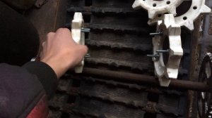 Самодельный снегоход/Соединил гусеницу/Часть 2