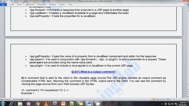 JSP Interview Questions – 241 To 225 out of 255 смотреть онлайн