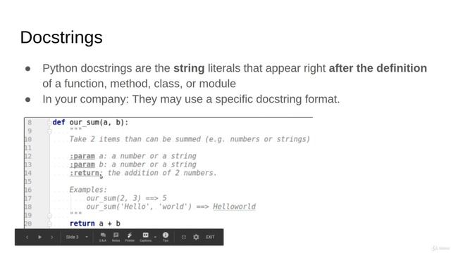 Docstring [Mastering 4 critical SKILLS using Python] [Mastering 4 critical SKILLS using Python] смотреть онлайн