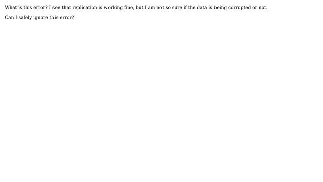 Databases: Postgresql: invalid record length at 29/E4624520 but replication looks fine смотреть онлайн