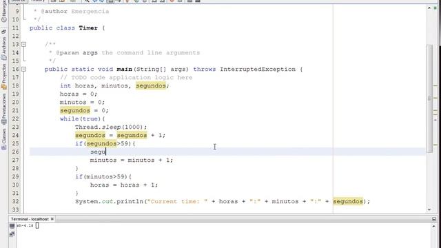 Timer o Reloj en Java смотреть онлайн
