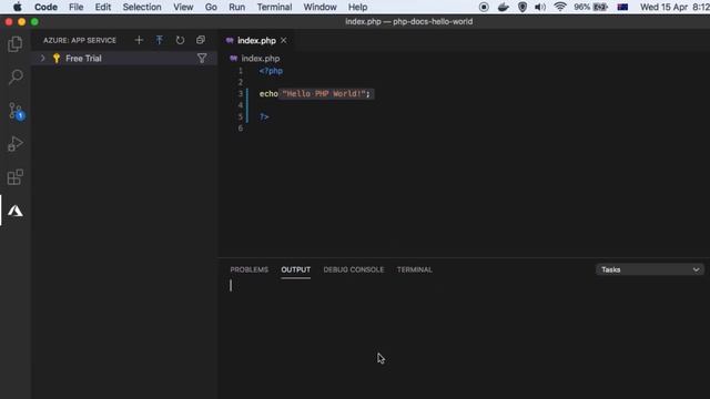 How to deploy PHP web app in Azure from Visual Studio Code смотреть онлайн