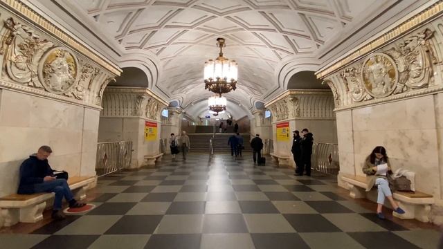【4K】Московское метро, станция метро Проспект Мира (Кольцевая) гуляем по Москве смотреть онлайн