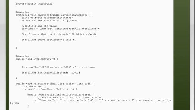 How to display a timer in a TextView in Android? смотреть онлайн