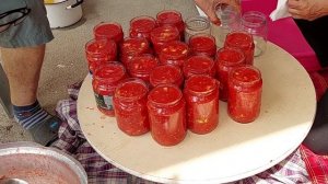 Помидоры в собственном соку на зиму. Ленивый рецепт, БЕЗ УКСУСА.