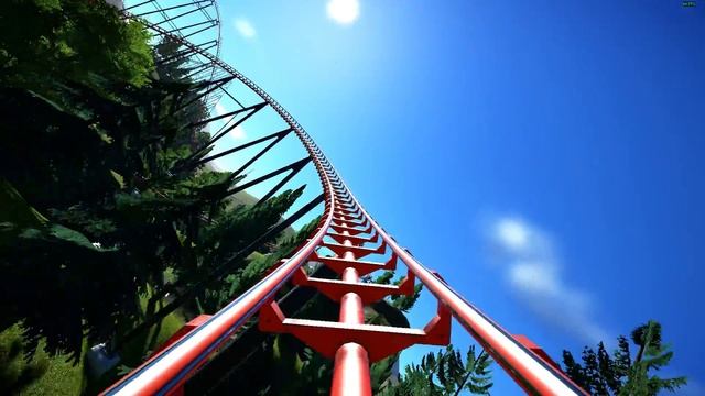 Planet Coaster: "Big Red" ► Arrow Dynamics Giga Coaster (POV Onride) смотреть онлайн