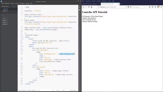 Laut.fm API mit php in Webseite verwenden - PixelComputers смотреть онлайн