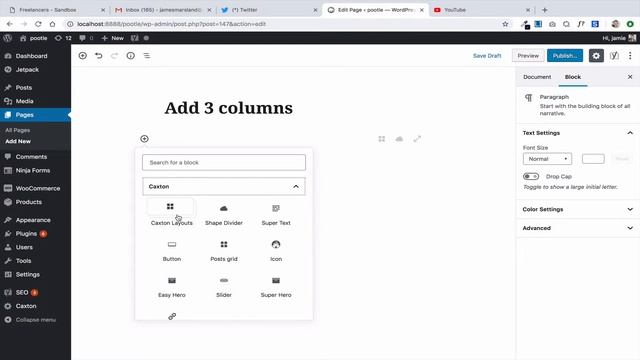 How to add 3 columns in WordPress Version 5 Block Editor смотреть онлайн