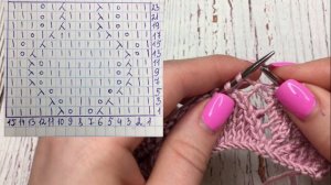 Красивый ажурный узор спицами.