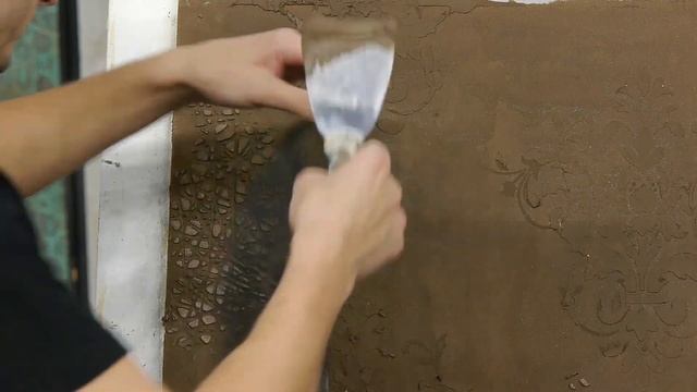 Тёмная акцентная стена при помощи декоративной штукатурки Мелкий песок. смотреть онлайн