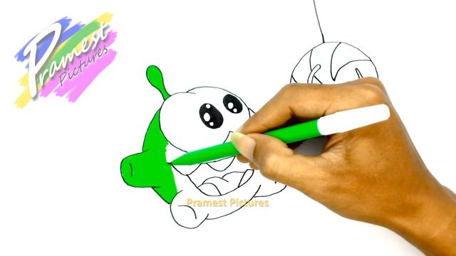 Om Nom | Cara Menggambar Dan Mewarnai Gambar Kartun Untuk Anak-anak смотреть онлайн