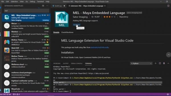 Connect Autodesk Maya and Visual Code Studio (External IDE)