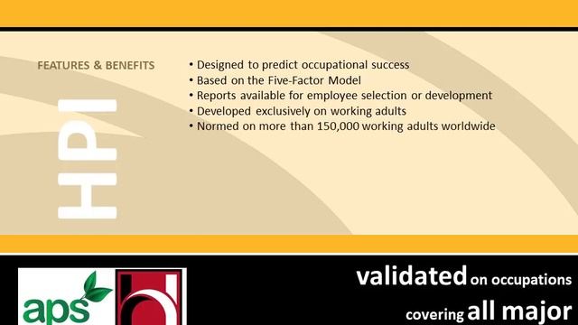 Hogan Personality Inventory (HPI) - Hogan Assessments