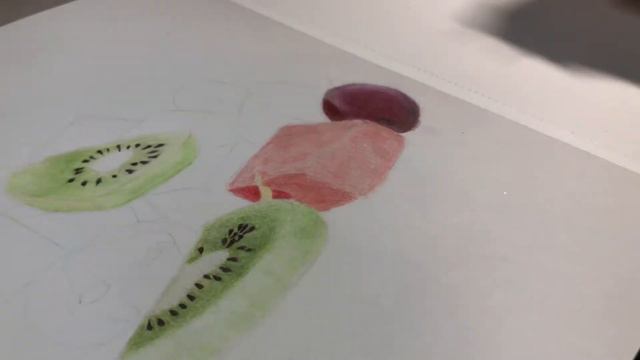 Draw a fruit salad / fruits with me | draw with me | Lia Acacia смотреть онлайн