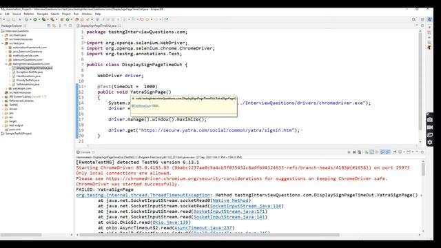 #TestNG - 4 | Use of Timeout Test – Real Time Scenarios смотреть онлайн