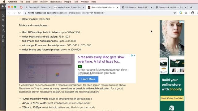 02 css media queries and common breakpoints смотреть онлайн