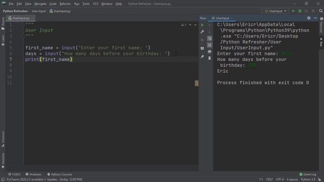 Python Tutorial: How to use Python User Input with Examples смотреть онлайн