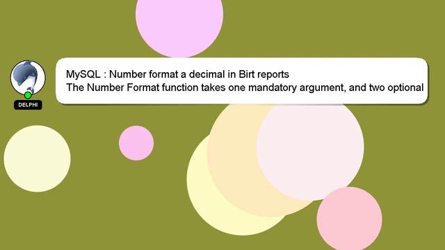 MySQL : Number format a decimal in Birt reports смотреть онлайн
