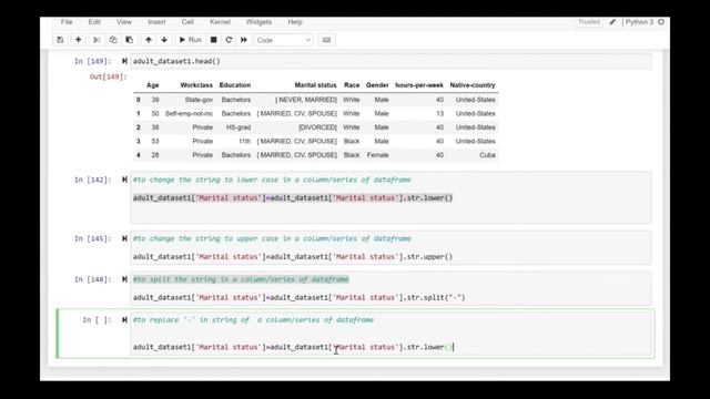 Python (Pandas): String functions in pandas смотреть онлайн