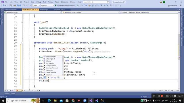 Crud operation with Linq to sql in asp.net C# смотреть онлайн