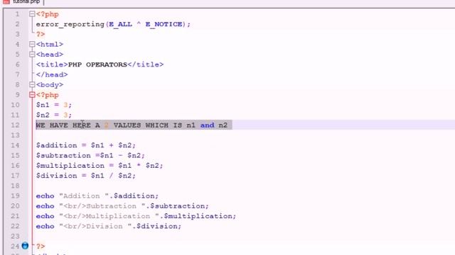 PHP Operators смотреть онлайн