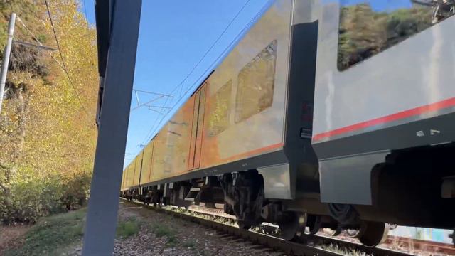 Сдвоенный электропоезд ЭС1-033/006 Сообщением №803С Краснодар-Имеретинский Курорт (Олимпийский парк смотреть онлайн