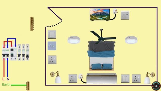 Bedroom Wiring Diagram / How to Wire Bedroom / Master Bedroom Wiring Diagram смотреть онлайн
