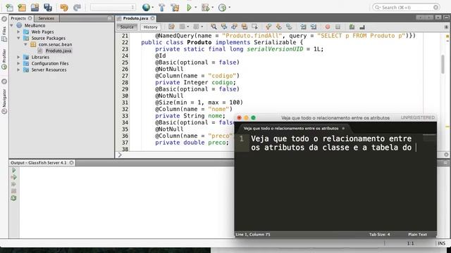 Criando um projeto web JPA no GlassFish смотреть онлайн