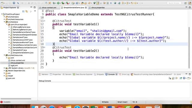 Citrus Integration Testing Framework 07 - Citrus Variables смотреть онлайн
