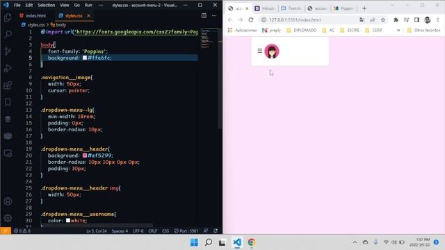 ? MENÚ de USUARIO DESPLEGABLE ux utilizando BOOTSTEAP y CSS смотреть онлайн
