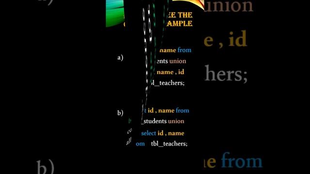 Union All operator in SQL. #Short #YouTube смотреть онлайн
