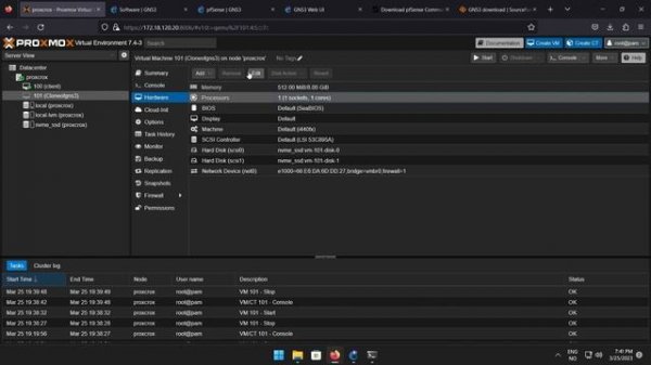 GNS3 server setup on Proxmox