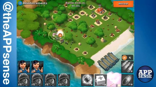 Reinforcements (28) Single Player Island - Boom Beach Walkthrough смотреть онлайн