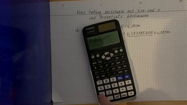 Umfang Berechnung mit 3,14 und Pi und Prozentsatz bestimmen смотреть онлайн