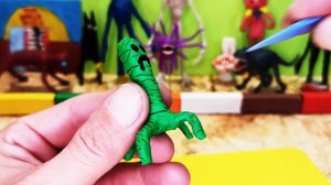 ЖЕЛЕЙНЫЙ РОТ, КРИПЕР МАЙНКРАФТ и ДЕРЕВОГОЛОВЫЙ Тревора Хендерсона из пластилина