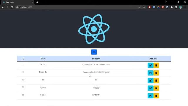 Crud MySQL, Node Js, React. смотреть онлайн
