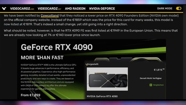 RTX 4090 Price Drop смотреть онлайн