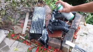 Смывка краски abro в действии.