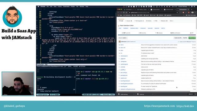 17 - Build a JAMstack SaaS App Using Gatsbyjs: Add error handling and a React Markdown editor смотреть онлайн
