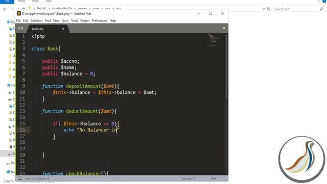 Create a Bank Class, Object, Property and Methods in PHP | Beginner's Guide | PHP Tutorial #9 смотреть онлайн