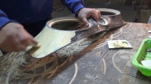 Изготовление акустических подиумов (шпаклевка)