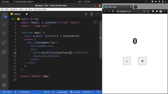 React useState( ) hook in 4 minutes смотреть онлайн