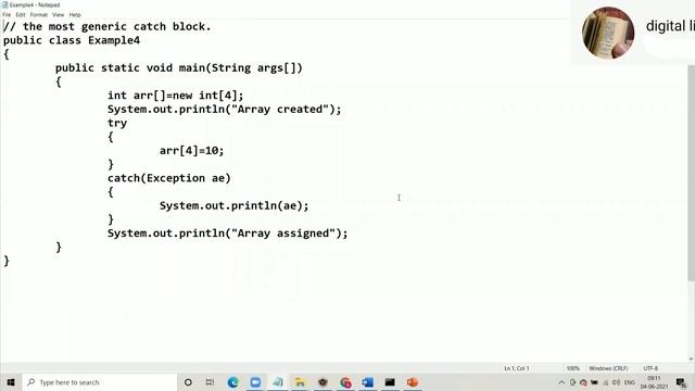 # video 132# Concepts of JAVA Programming - exception examples смотреть онлайн