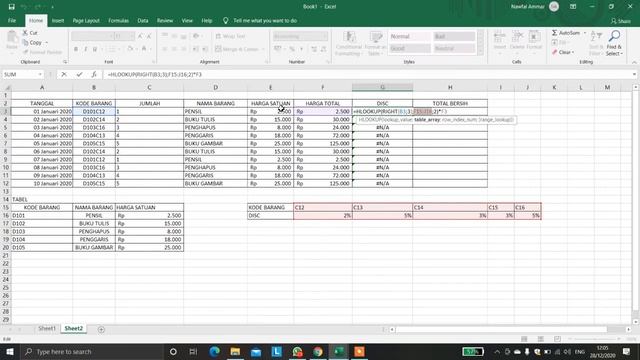 HLOOKUP Dan VLOOKUP MS. Excel | Program Paket Niaga | Kelompok 4 смотреть онлайн