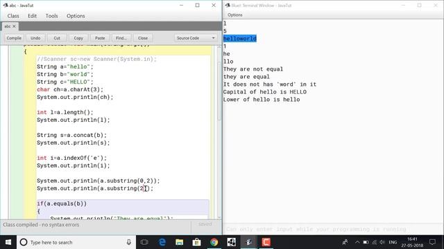 Java Programming : Basic Programming ( Various String Functions in Java ) Part 8 in Hindi смотреть онлайн