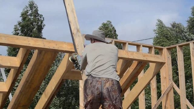 Подъем каркасных стен в одиночку. смотреть онлайн