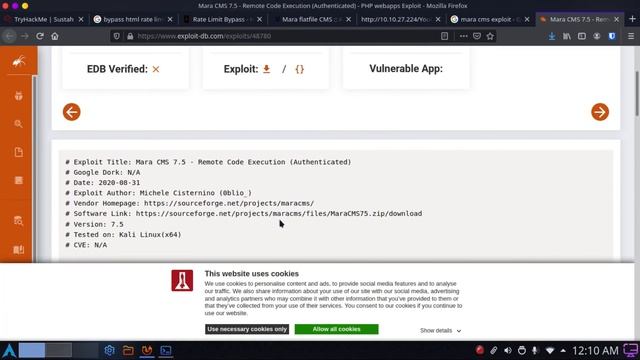 TryHackme! Sustah - Bash Scripting - Exploiting Mara CMS смотреть онлайн