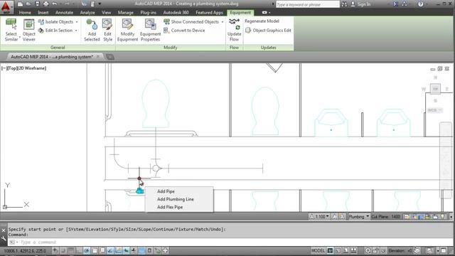 AutoCAD MEP 2014 ile Tesisat Sistemi Oluşturmak (Creating a Plumbing System) смотреть онлайн