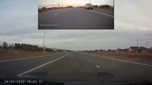 С города Павлодар, едем в сторону Кенжеколь, страна Казахстан, записана регистратором